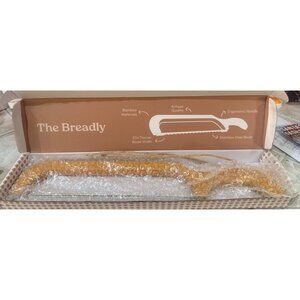 Earthly Bliss-Breadly™ Bread Bow Knife With Bamboo Handle & Stainless Steel Blad